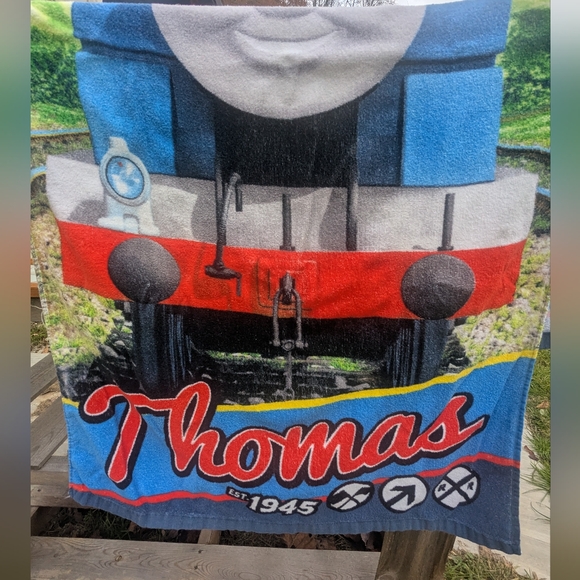 Vintage Thomas the Train Beach Towel 28” x 52” I Spent A Day With Thomas - Picture 3 of 4